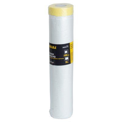 Плівка захисна з малярною стрічкою 2100мм&times;20м SIGMA (8425171) 8425171 фото