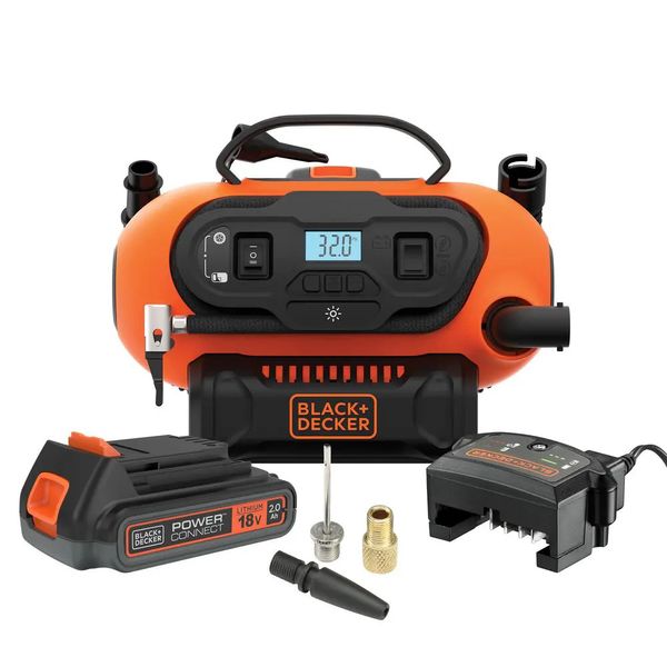 Компрессор автомобильный аккумуляторный BLACK+DECKER BDCINF18N BDCINF18N фото