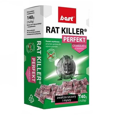 Мумифицирующее средство для грызунов Best RAT Killer Perfekt, 140 г 70347701 фото