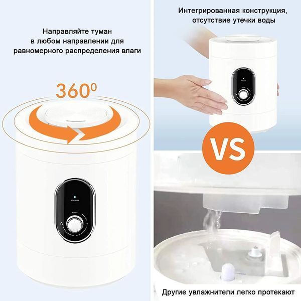 Потужний зволожувач повітря Doctor-101 Onix із регулюванням розпилення на 3 л. Тихий зволожувач повітря для квартири та будинку HQ-JS880 фото