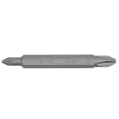 Набір біт двосторонніх PН1-PН2&times;65мм 1/4" 10шт S2 Chrome (стрічка) SIGMA (4011151) 4011151 фото