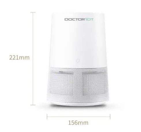 Безшумний USB очищувач повітря Doctor-101 AirFlover 3-в-1 з УФ-лампою + іонізація + HEPA фільтр. Антибактеріальний очисник повітря KW-JHQ03 фото