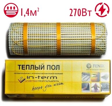 Нагревательный мат In-Therm MAT LDTS 1,4 м.кв. 270 Вт под плитку LDTS 1,4 м.кв. 270 Вт фото