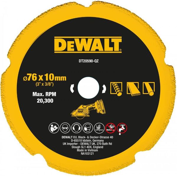 Диск пильный универсальный DeWALT DT20590 19134 фото