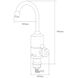 Кран-водонагрівач проточний NZ 3.0кВт 0.4-5бар для кухні гусак вухо на гайці з дисплеєм AQUATICA (NZ-6B142W) NZ-6B142W фото 3