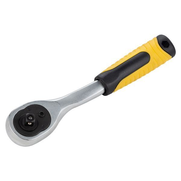 Ключ-тріскачка з вигнутою ручкою 1/4" 150мм 72T CrV SIGMA (6050071) 6050071 фото