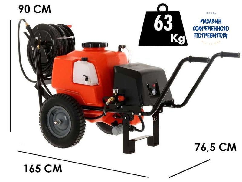 Електричний обприскувач Stocker 304 100 л на колесах (Штокер 304) Stocker 304 100 л фото