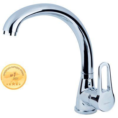Змішувач HL &Oslash;35 для кухні гусак вухо на гайці AQUATICA (HL-4B130C) HL-4B130C фото
