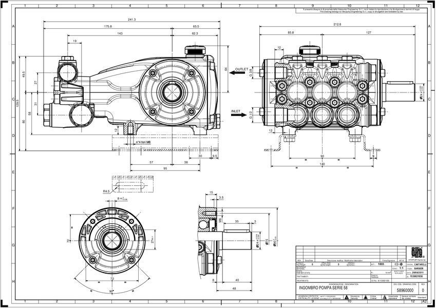 Професійний насос високого тиску INTERPUMP E2B2014 R E2B2014 R фото