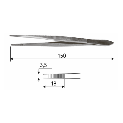 Пінцет анатомічний Stille, довжина 15 см, J-16-072 2654 фото