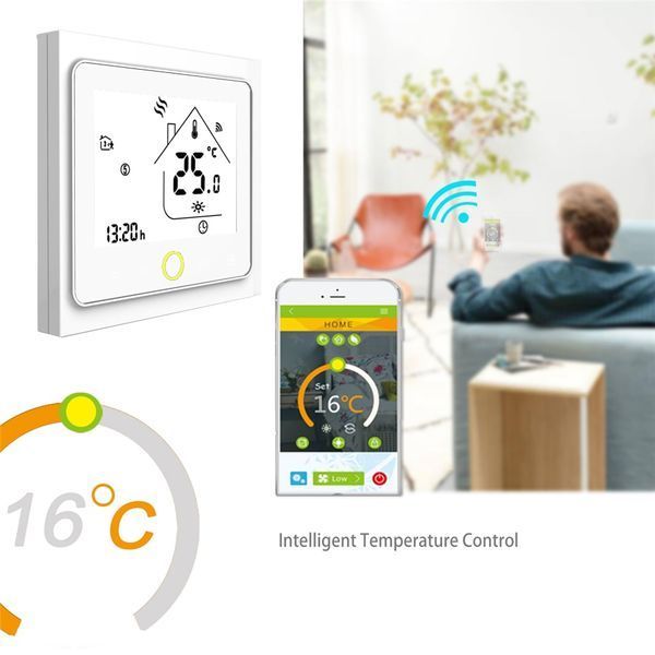 Терморегулятор In-Therm PWT-002 (белый) - Wi-Fi сенсорный программируемый для теплого пола PWT002-2 фото