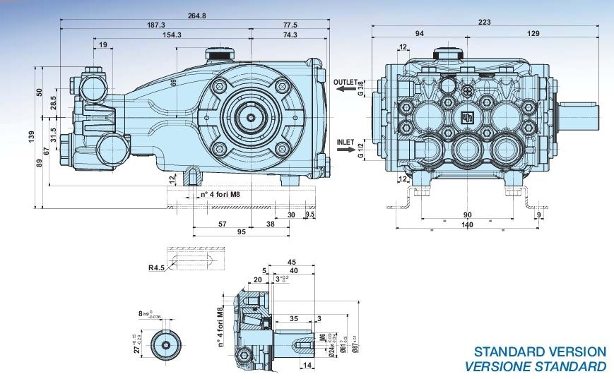 Професійний насос високого тиску INTERPUMP E3B2515 E3B2515 фото