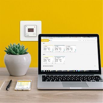 Терморегулятор Wi-Fi програмований Terneo AX білий для теплої підлоги AX-white фото