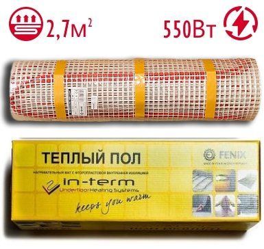 Нагревательный мат In-Therm ECO MAT LPDSV 2,7 м.кв. 550 Вт под плитку LPDSV 2,7 м.кв. 550 Вт  фото