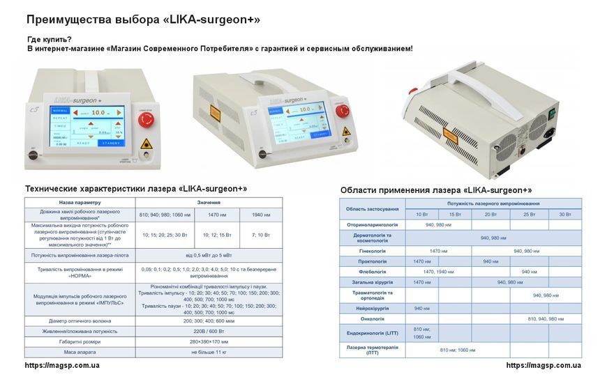 Хирургический диодный лазер LIKA-surgeon 445 нм, 3 Вт LIKA-surgeon 445, 3 фото