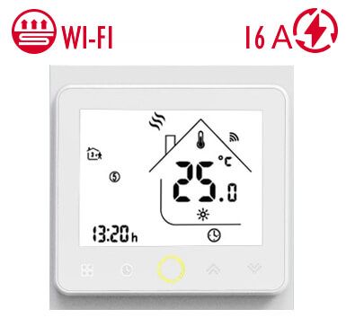 Терморегулятор In-Therm PWT-002 (белый) - Wi-Fi сенсорный программируемый для теплого пола PWT002 фото