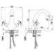 Змішувач ARNO 1/2" для раковини литий на шпильці CORSO (FE-2A152C) (9679000) FE-2A152C фото 6