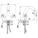 Змішувач BRENTA 1/2" для раковини литий на шпильці CORSO (FE-2A152K) (9679004) FE-2A152K фото 6