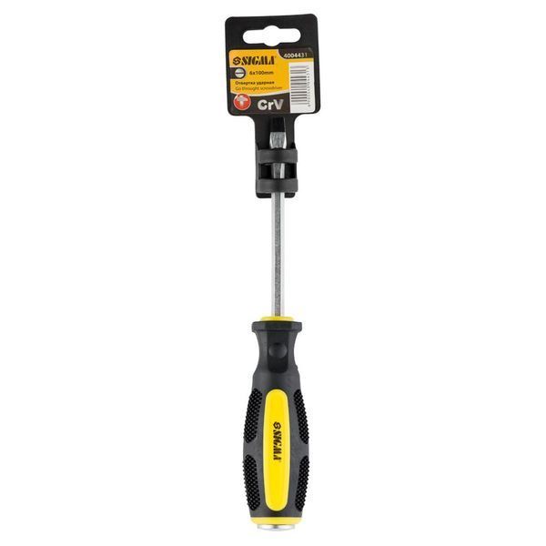 Викрутка ударна шліцьова SL6&times;100мм CrV SIGMA (4004431) 4004431 фото