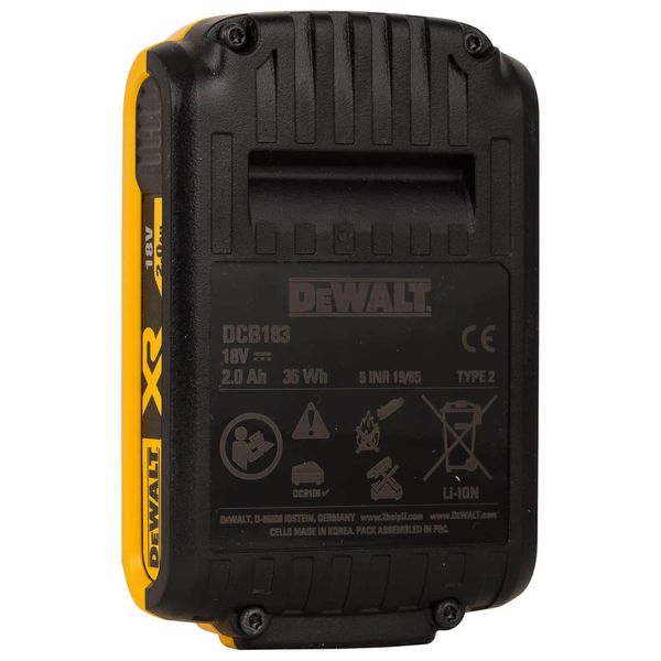 Аккумуляторная батарея DeWALT DCB183 12483 фото