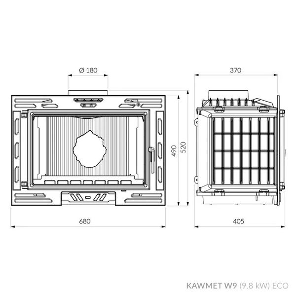 Камінна топка KAWMET W9 (9.8 kW) EСO Kaw-Met W9 9.8kW/EСO фото