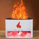 Соляна лампа з ультразвуковим зволожувачем повітря 3-в-1 Doctor-101 Flame. Сольовий світильник нічник з димуванням, 4 кольори підсвічування, білий GL-2976 фото
