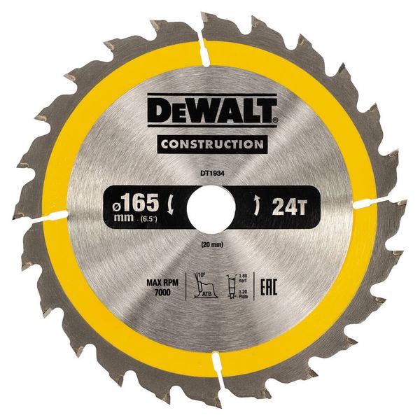 Диск пильный DeWALT DT1934 17236 фото