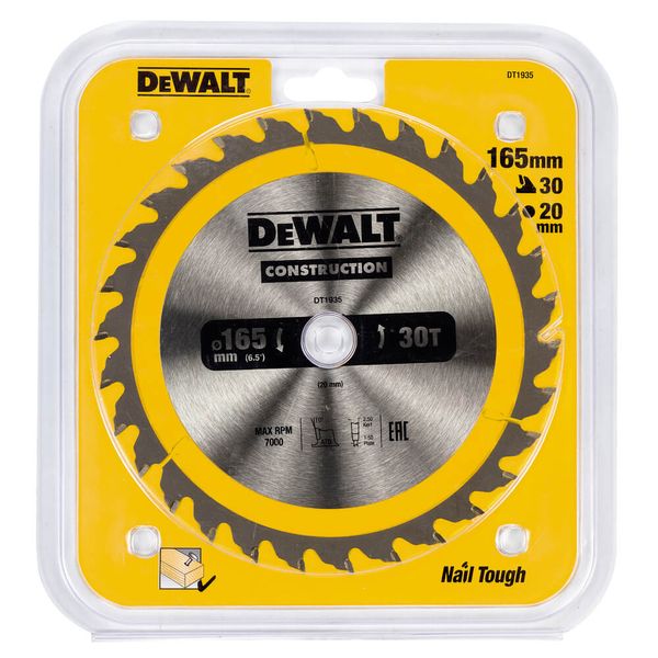 Диск пильный CONSTRUCTION DeWALT DT1935 17237 фото