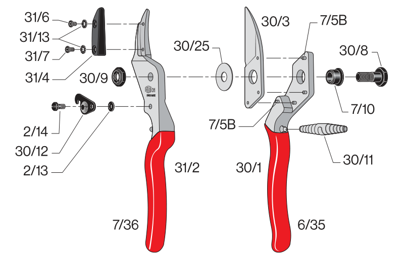 Садовий секатор FELCO 31 з ковадлом (Фелко 31) FELCO 31 фото