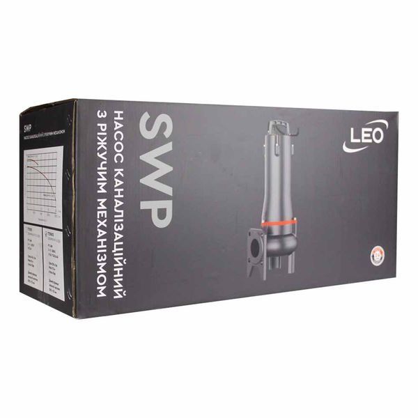 Канализационный насос 400В 2.2 кВт с режущим механизмом LEO 3.0 50SWP12-19-2.2L/QG 7739633 фото