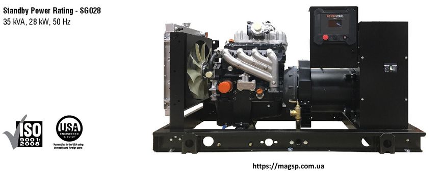 Газовий генератор з водяним охолодженням GENERAC SG 028 28 кВт 35 кВА, трифазний GENERAC SG 028 фото