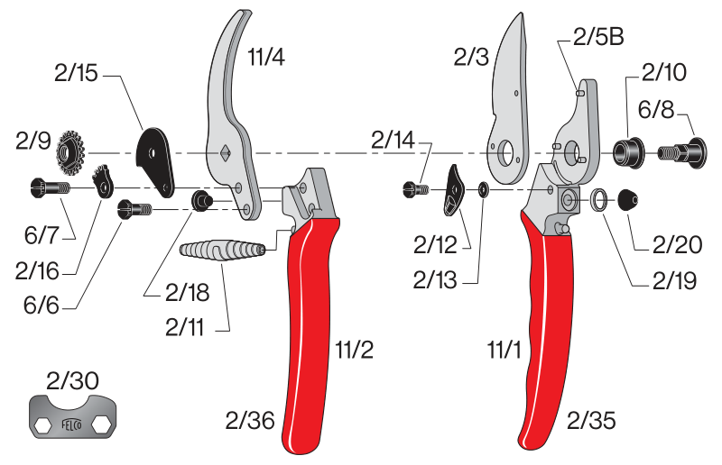 Садовий секатор FELCO 11 класичний обвідний (Фелко 11) FELCO 11 фото