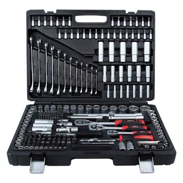 Набір насадок торцевих і біти 1/4", 3/8", 1/2" 216 шт CrV Taiwan ULTRA (6003262) 6003262 фото