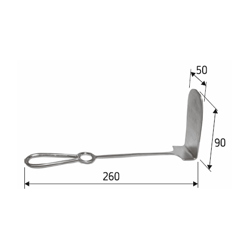 Ретрактор Mikulicz, 26 cм, лопатка 90x50мм, J-19-237 5056 фото
