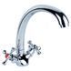 Змішувач VN 1/2" для кухні гусак вухо на гайці TAU (VN-4B460C) VN-4B460C фото 1