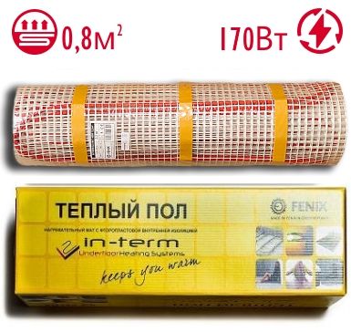 Нагревательный мат In-Therm ECO MAT LPDSV 0,8 м.кв. 170 Вт под плитку LPDSV 0,8 м.кв. 170 Вт фото