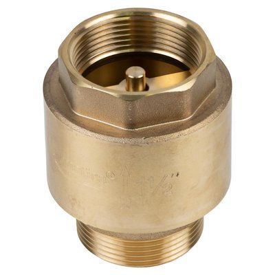 Клапан зворотний M1 1/2"&times;F1 1/2" (латунь) euro 680г AQUATICA (779659) 779659 фото