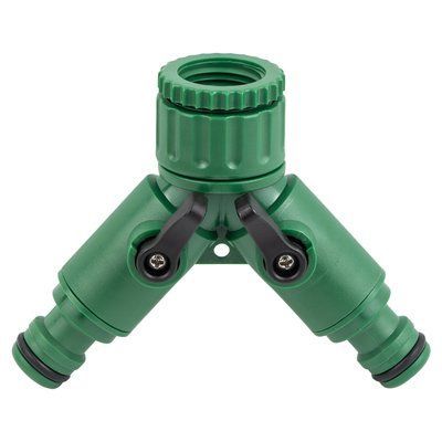Кран розподільний з адаптерами 1/2" 2-а виходу в/р 1/2"&times;3/4" (ABS) GRAD (5016885) 5016885 фото