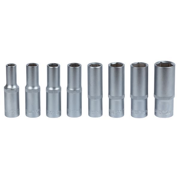 Набір насадок шестигранних подовжених 1/2" на планці 8шт CrV SIGMA (6003691) 6003691 фото