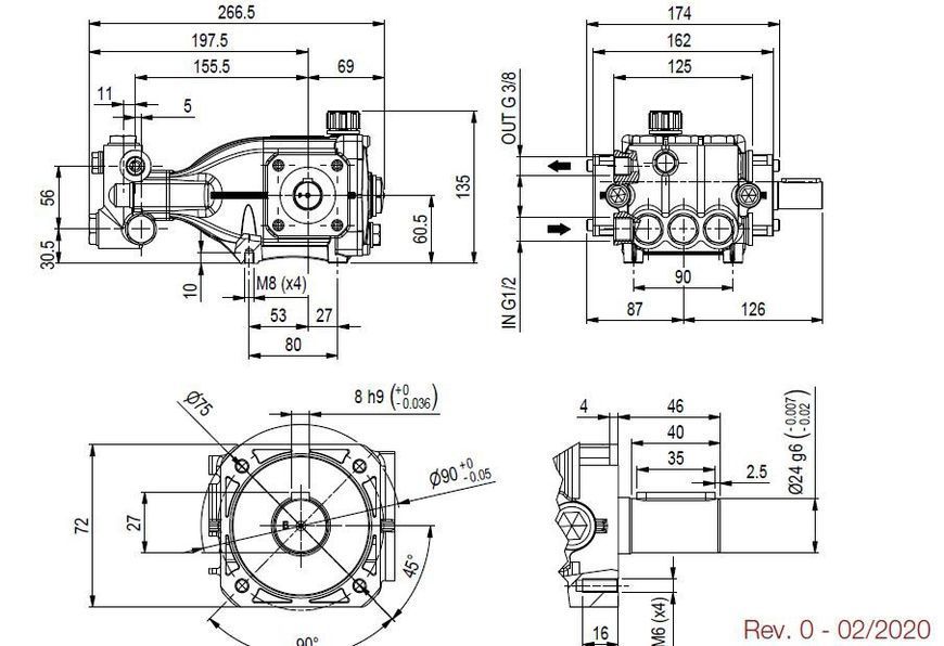 Насос высокого давления Hawk NHD1120R 11л/мин 200бар 1.099-031.0 фото